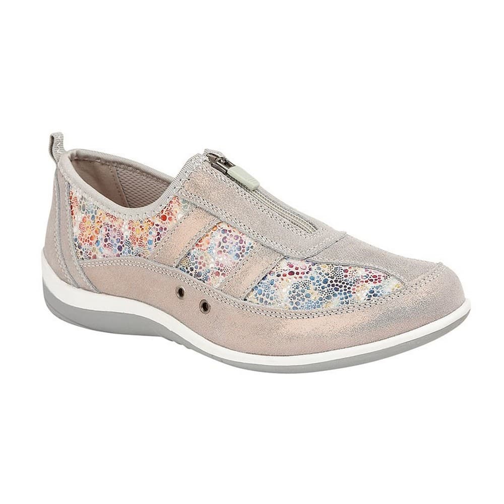 Boulevard Womens/Ladies Floral Print Suede Shoes