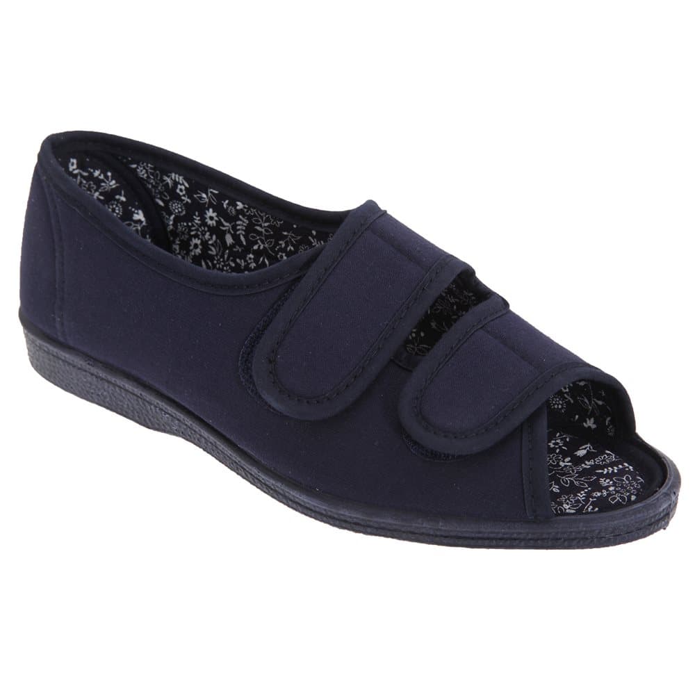 San Diego Kvinnor / damer Brett Fit bomull Twin Touch Fästning Peep Toe Casual Skor