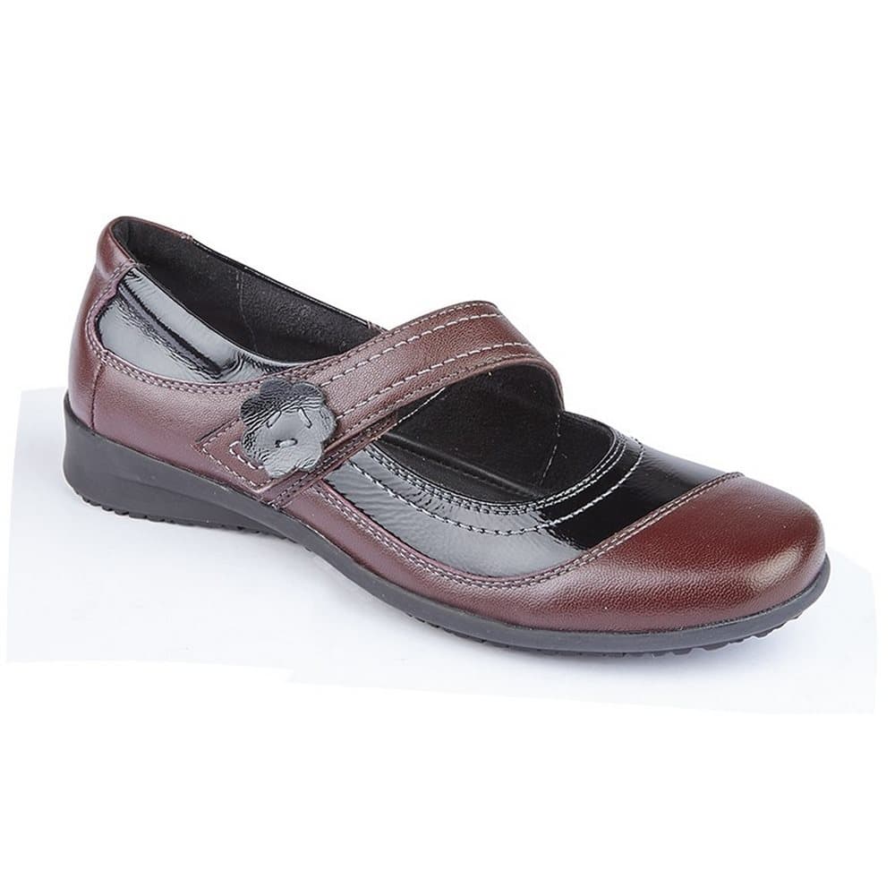 Mod Comfys Dam / Damer Touch Fastening Leather Casual skor