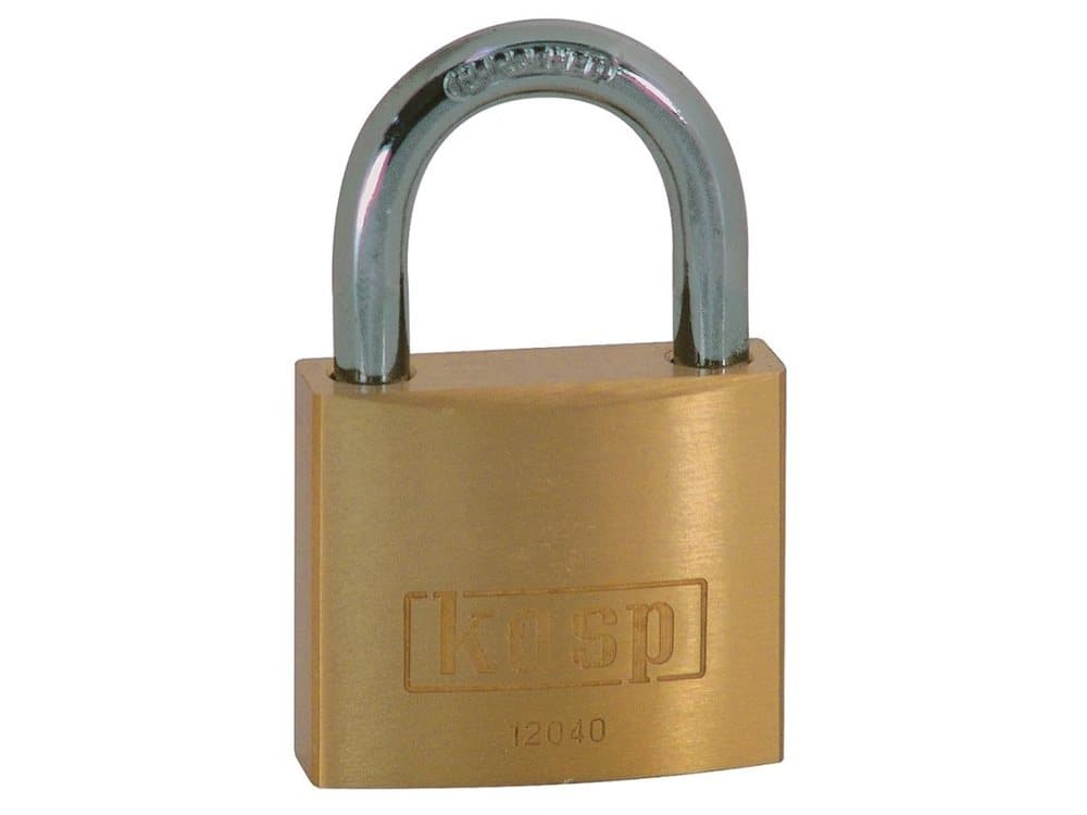 Kasp K12020 Hængelås 20 mm Gyldengul Nøglelås