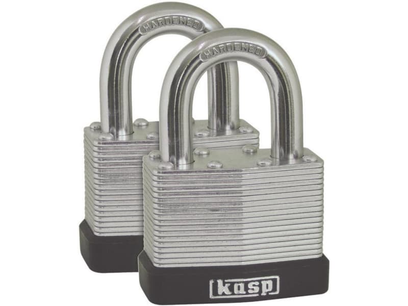 Kasp K13050D2 Hængelås 50 mm Sølv Nøglelås
