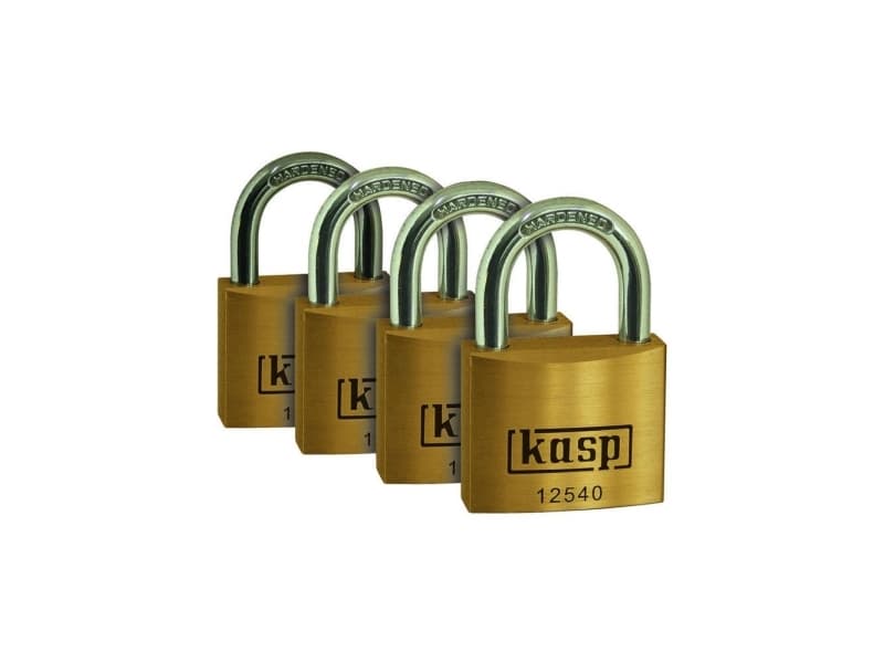 Kasp K12540D4 Hængelås 40 mm Gyldengul Nøglelås