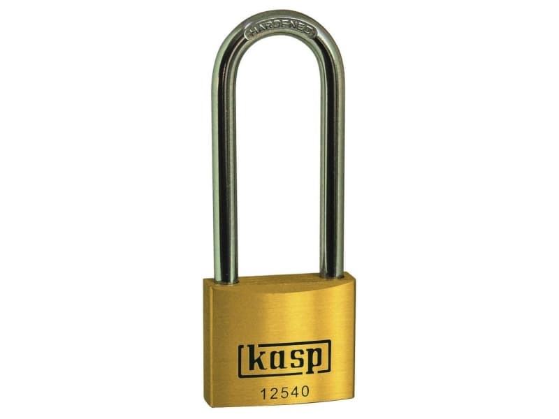 Kasp K12550L80D Hængelås 50 mm Gyldengul Nøglelås