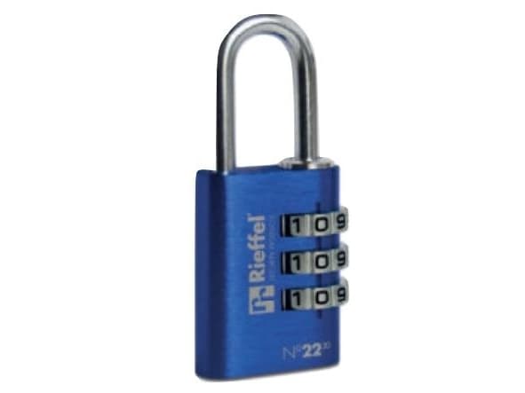 Rieffel 22/30 BLAU SB, Tradisjonell, Kombinasjonslås, Blå, Aluminium, Stål, Rund