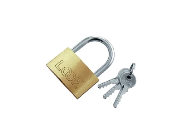 Modeco LOCK mässing knopp hänglås 60mm 6st MN-02-160