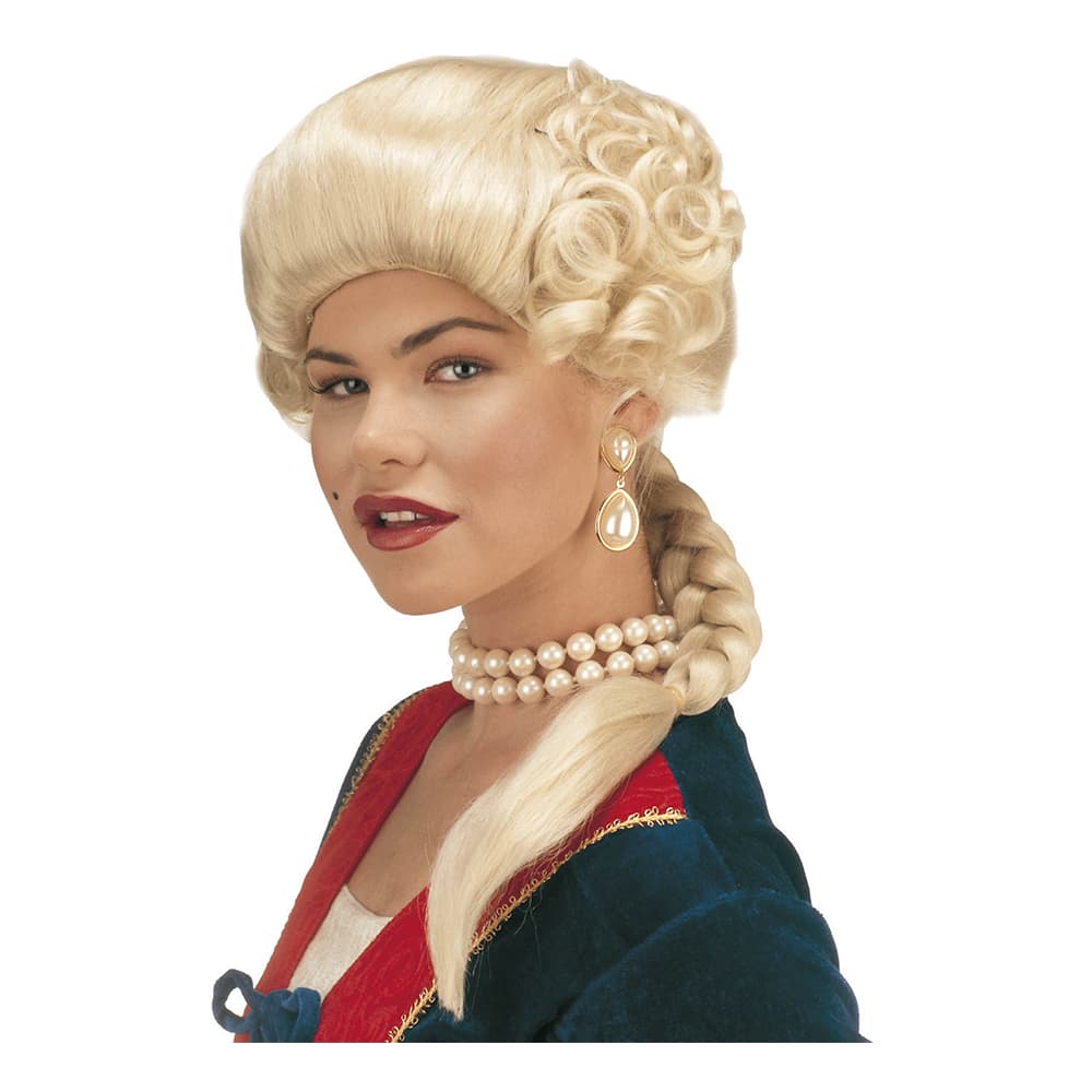Hertuginne Blond Parykk med Flette