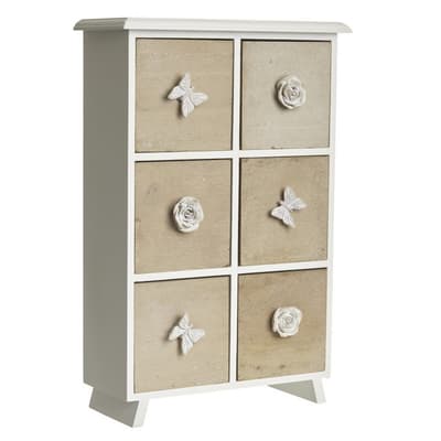 Six Door Cabinet With Decorative Knobs
