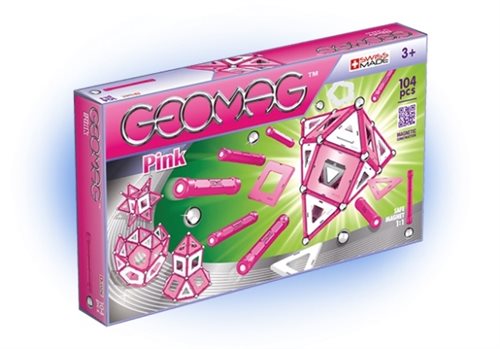 Bild av Geomag Pink 104, metallisk, Rosa, 3 År, 104 styck
