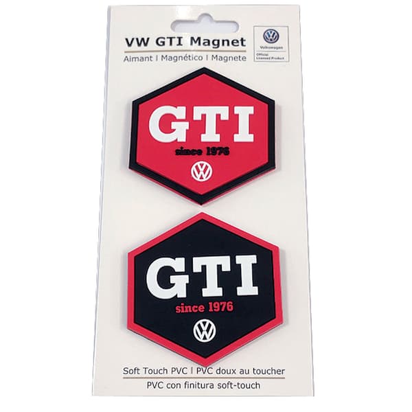 BRISA VW Collection - Volkswagen Golf GTI 2 stk sæt Gummimagnet (Red/Black)
