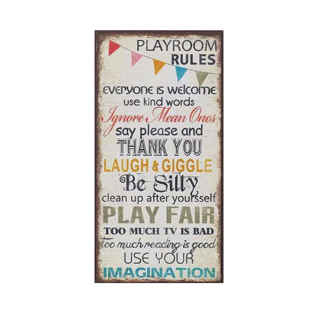 Playroom Rules Fridge Magnet