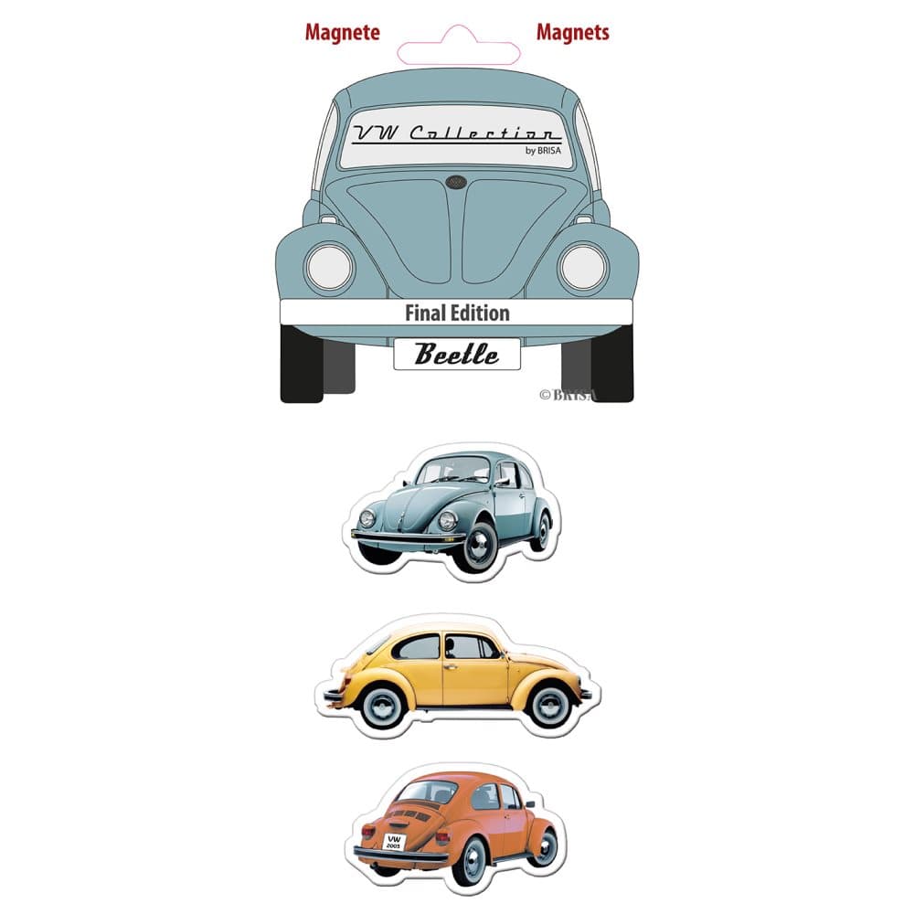 BRISA VW Collection - Volkswagen Beetle Bug Bitl 3-osainen magneetti, nostalginen muotoilu (Classic)