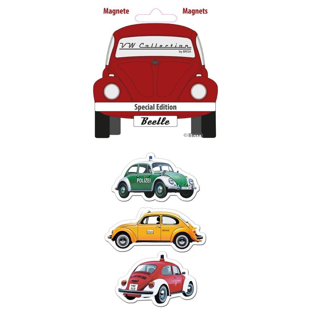 BRISA VW Collection - Volkswagen Beetle Bug Bitl 3-osainen magneetti, nostalginen muotoilu (Classic)