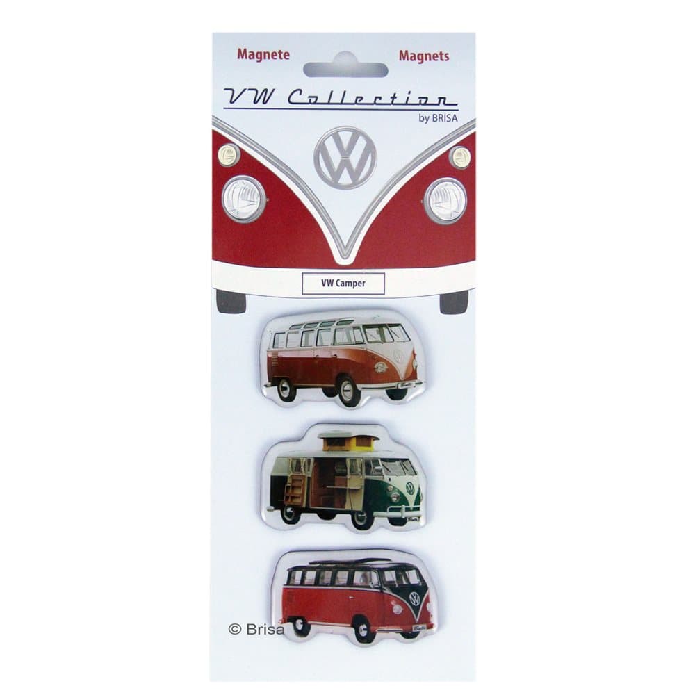 BRISA VW Collection - Volkswagen Bus T1 Kleinbus Transporter 3-osainen magneetti, nostalginen muotoilu (Camper)