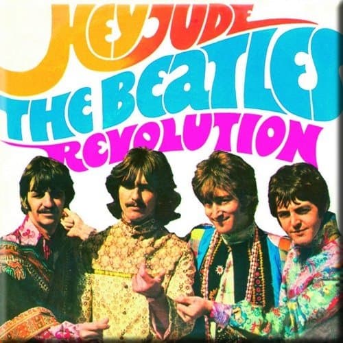 The Beatles Fridge Magnet: Hey Jude/Revolution