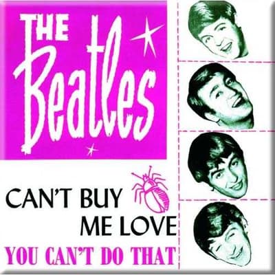 The Beatles Fridge Magnet: Can't Buy Me Love/You Can't Do That (Pink Version)