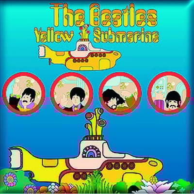 The Beatles Fridge Magnet: Yellow Submarine Portholes