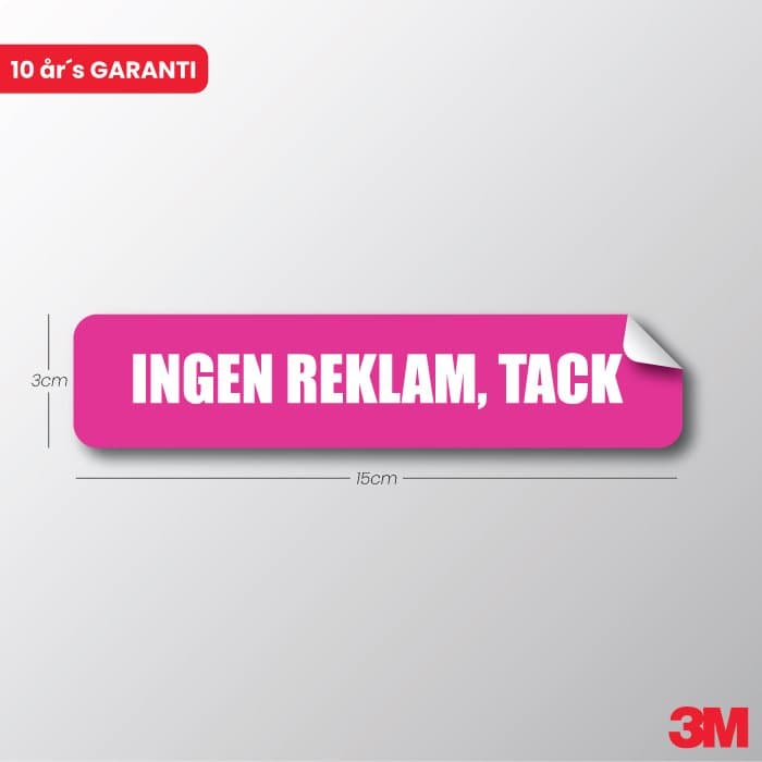 Dekal - Ingen reklam, tack - Ecoplant