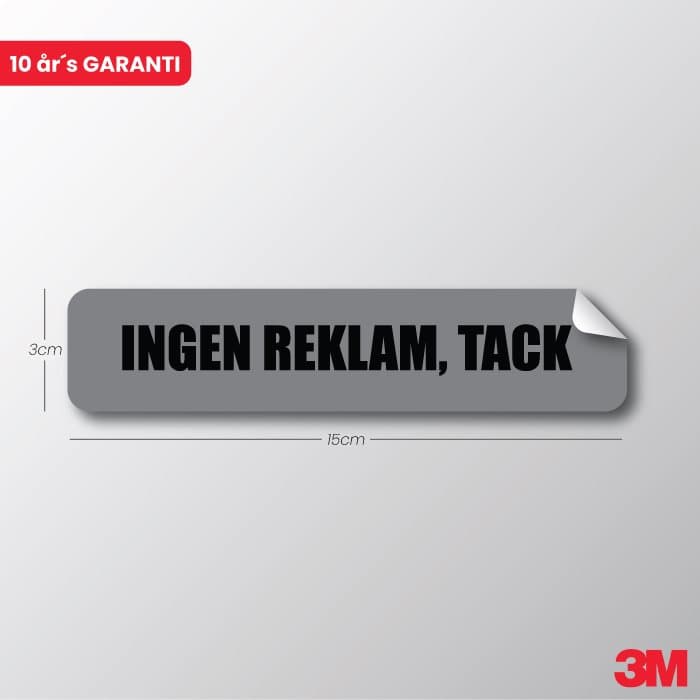 Dekal - Ingen reklam, tack - Ecoplant