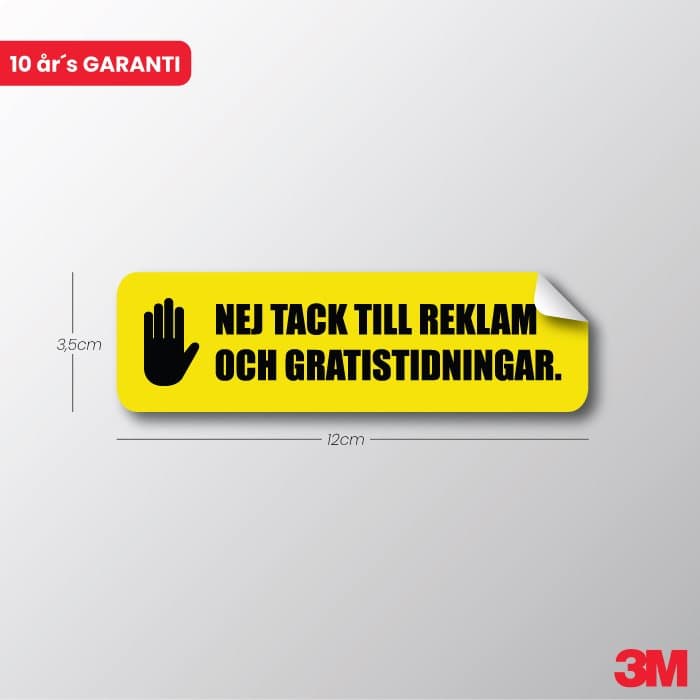 Dekal - Nej tack till reklam och gratistidningar - Ecoplant