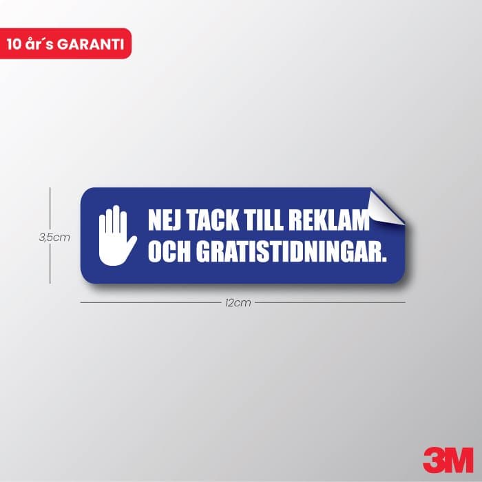 Dekal - Nej tack till reklam och gratistidningar - Ecoplant