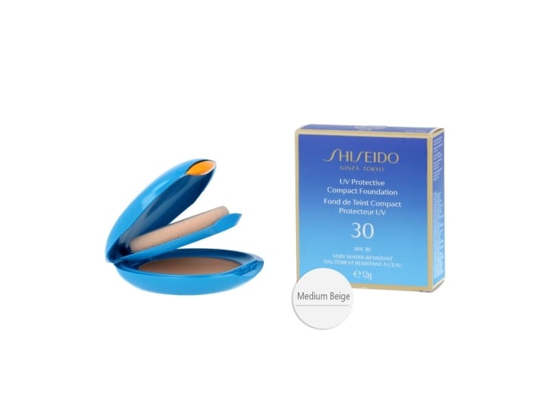 Shiseido UV Protective Compact Foundation, Kompakt hus, Pulver, Medium Beige, Medium, Universell, Mattifying, Beskyttelse, Utjevning