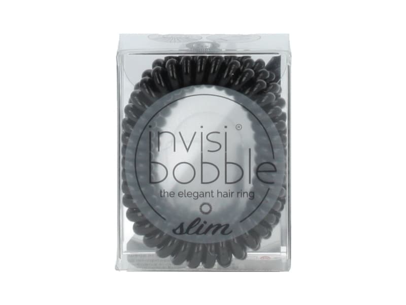 invisibobble SLIM, Svart, Hestehaleholder, 3 stykker