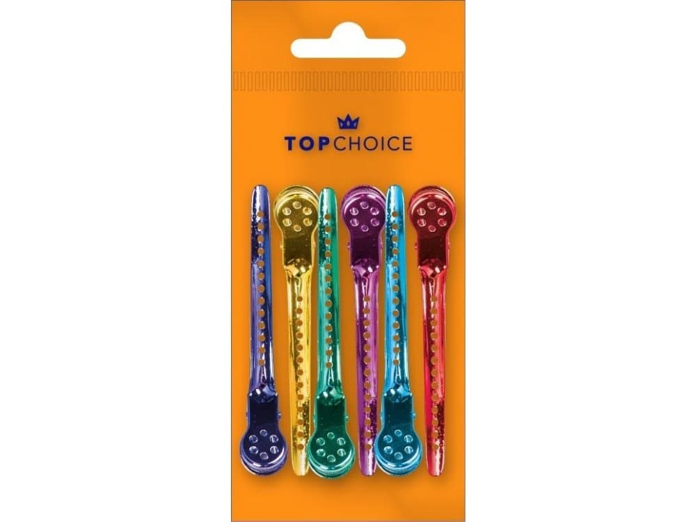 Top Choice Top Choice Metal hair clips - size "L" (20452) 1 pack-6 pcs