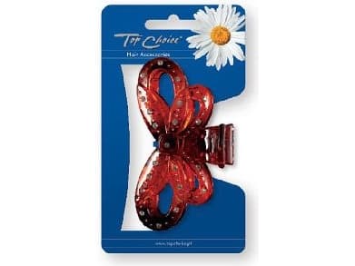 Top Choice Hair clip, bow B, amber (24580)