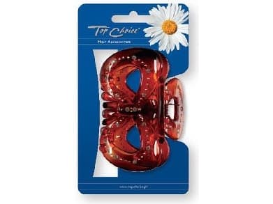 Top Choice Hair clip, bow C, amber (24603)