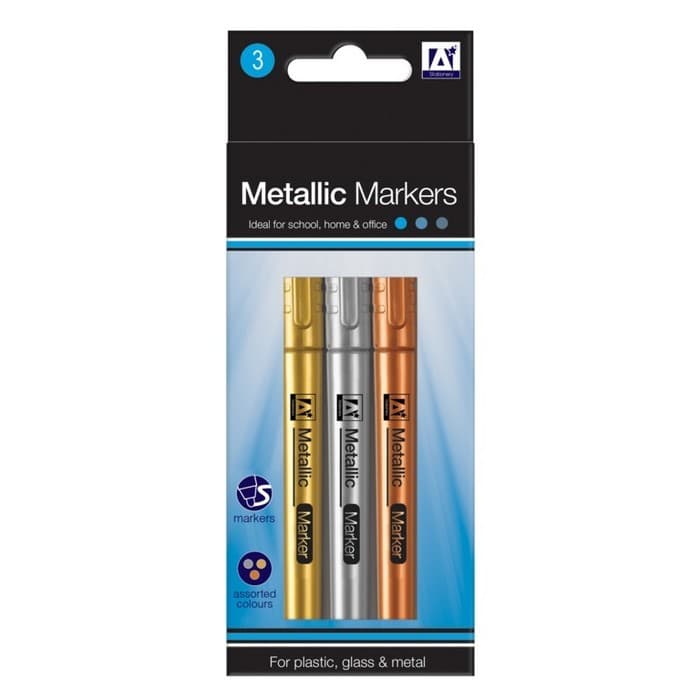 A Star Metallmarkörer (paket med 3)