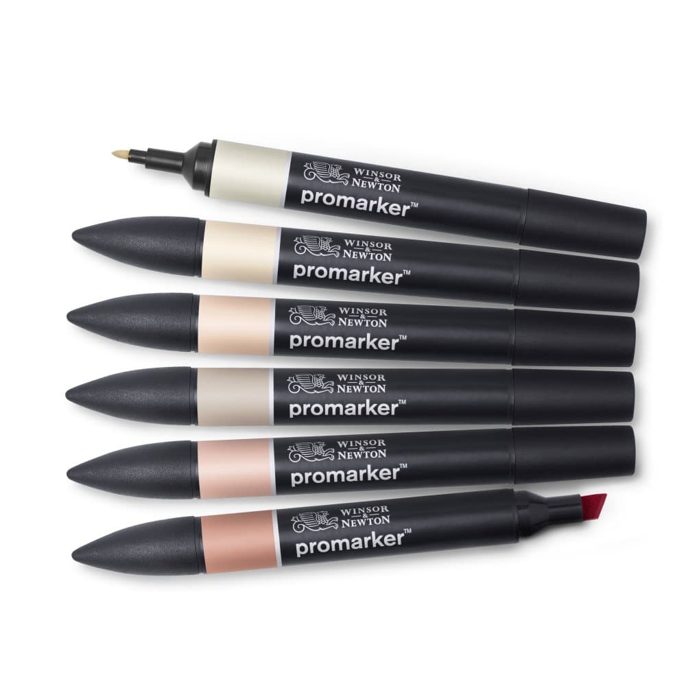 Markerpenna ProMarker 6 Skin tones set 1 Winsor & Newton