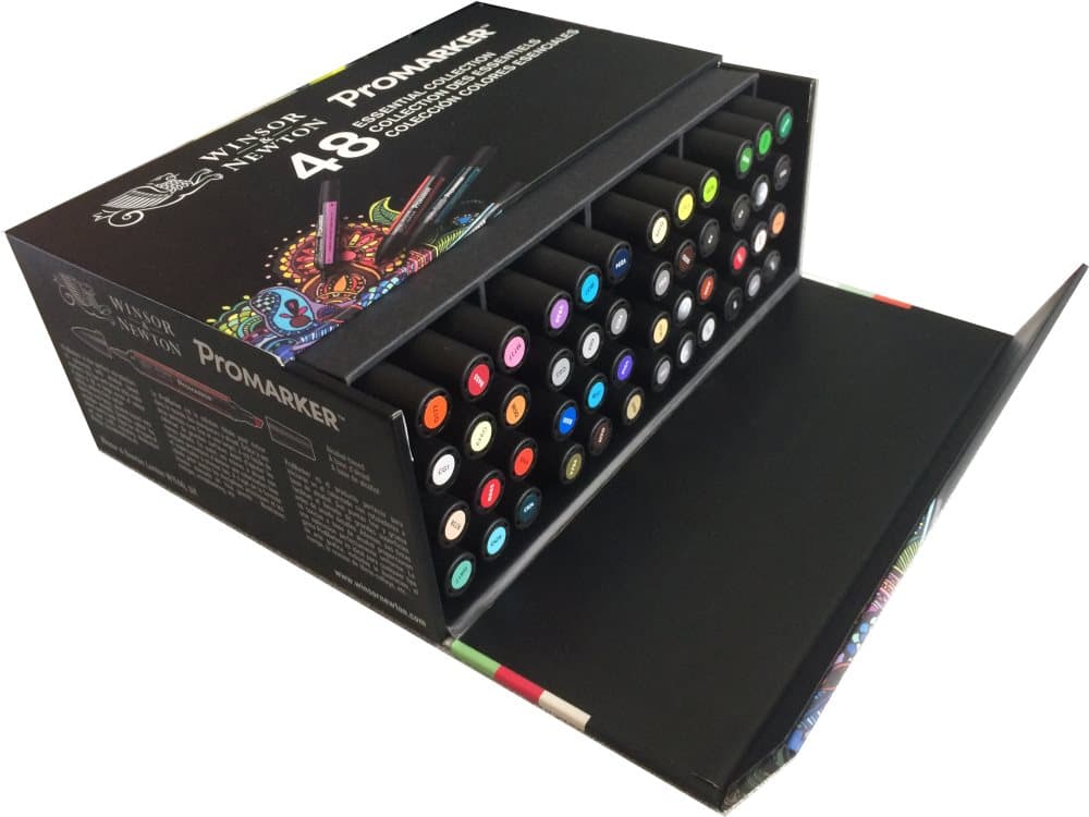 Promarker Set med 48 st Markers "Essential Collection" i box Winsor & Newton