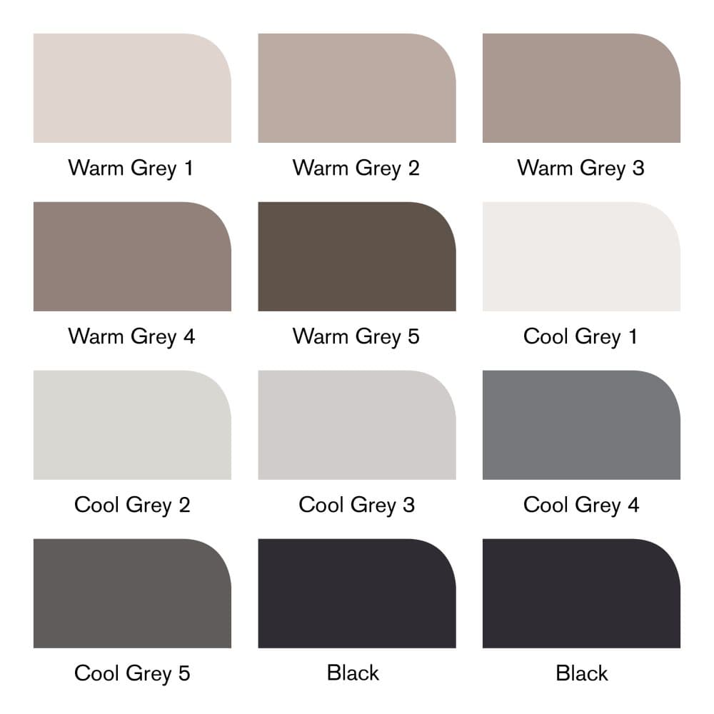 BrushMarker 12 Greys (12 grå kulörer) Winsor & Newton