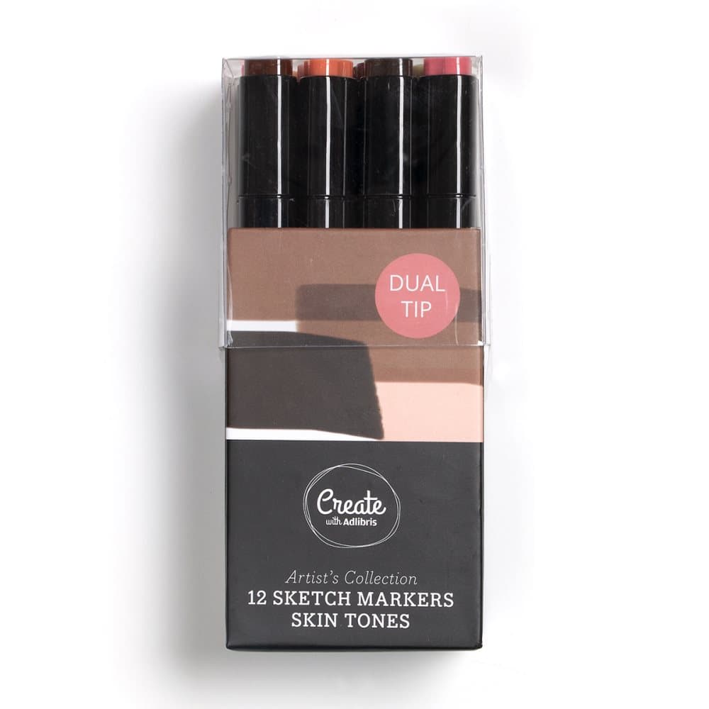 Markerpenna Adlibris Skin Tones 12-pack