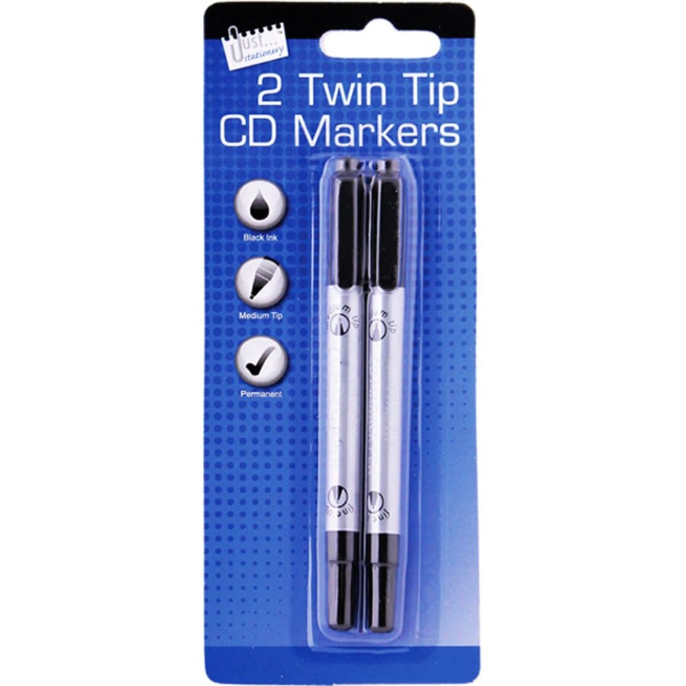 Just Stationery 2 tvillingtips CD-DVD-markörpennor