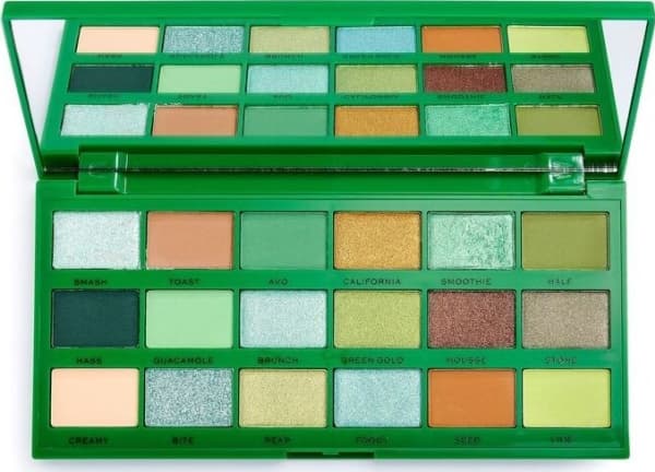 Makeup Revolution I Heart Revolution Tasty Palette Eye shadow palette (18) Avocado 1pc