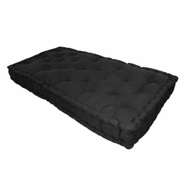 Madrass 100% bomull 60x120x15cm SVART