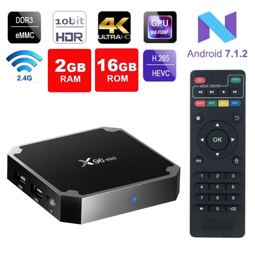 4K Full HD Media Player x96 Mini - KODI, langaton TV-TV IPTV - 7.1 android