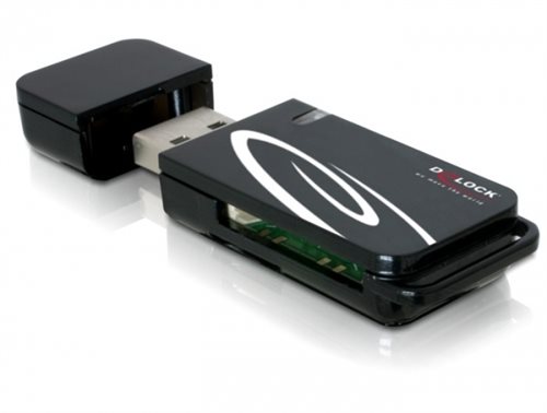Bild av DeLOCK USB 2.0 CardReader 18 in 1 - Kortläsare - 18 i 1 (MMC, SD, miniSD, RS-MMC, TransFlash, MMCmobile, microSD, MMCplus, MMCmicro, SDHC, microSDHC)