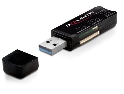 Bild av DeLOCK USB 3.0 Card Reader 3 slot 40 in 1 - Kortläsare - 40 i 1 (Multiformat) - USB 3.0