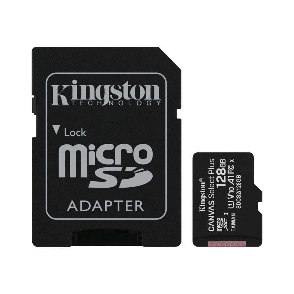 Kingston 128GB microSDXC minneskort Canvas Select Plus inkl adapter