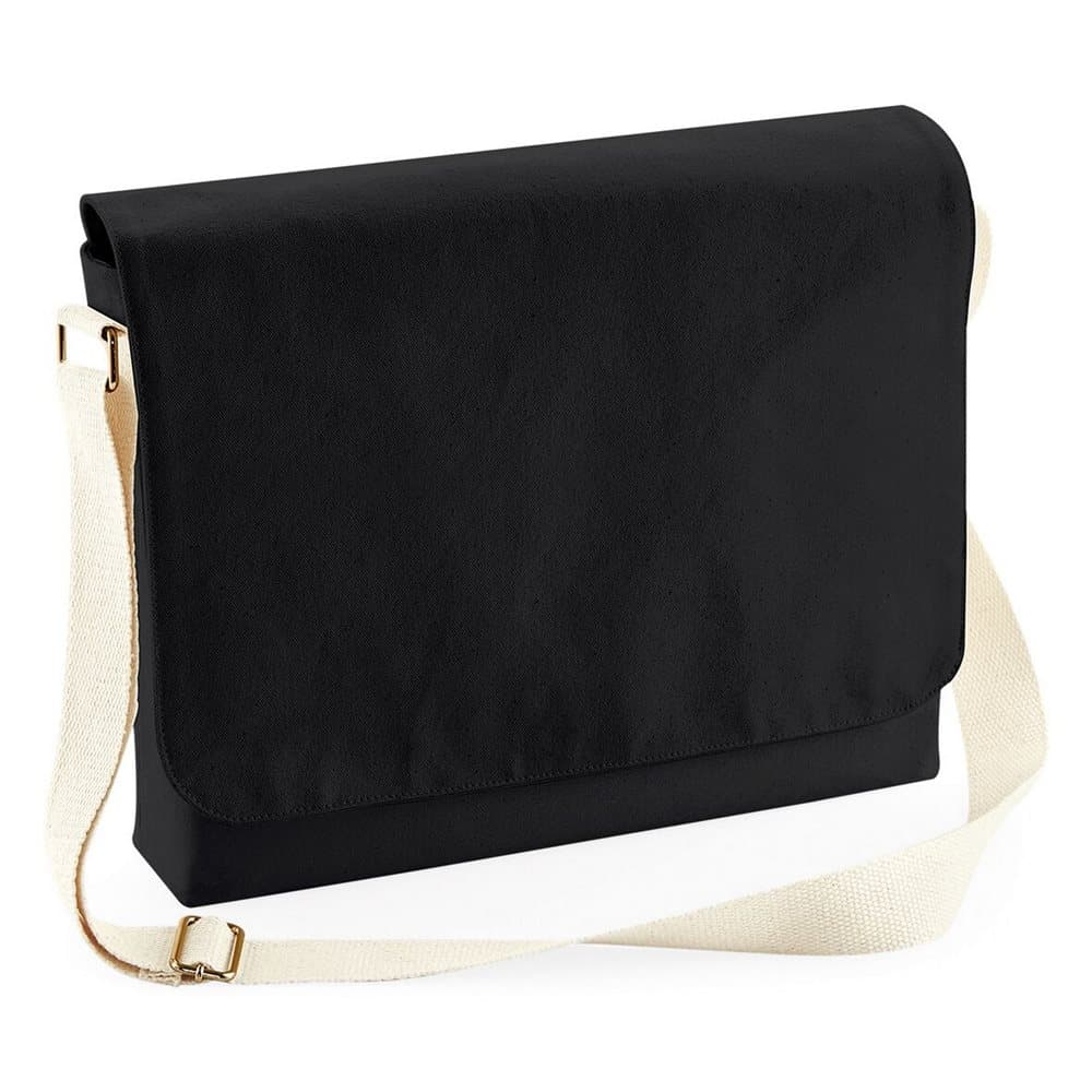 Westford Mill Unisex Fairtrade Cotton Canvas Messenger Bag (Pack of 2)