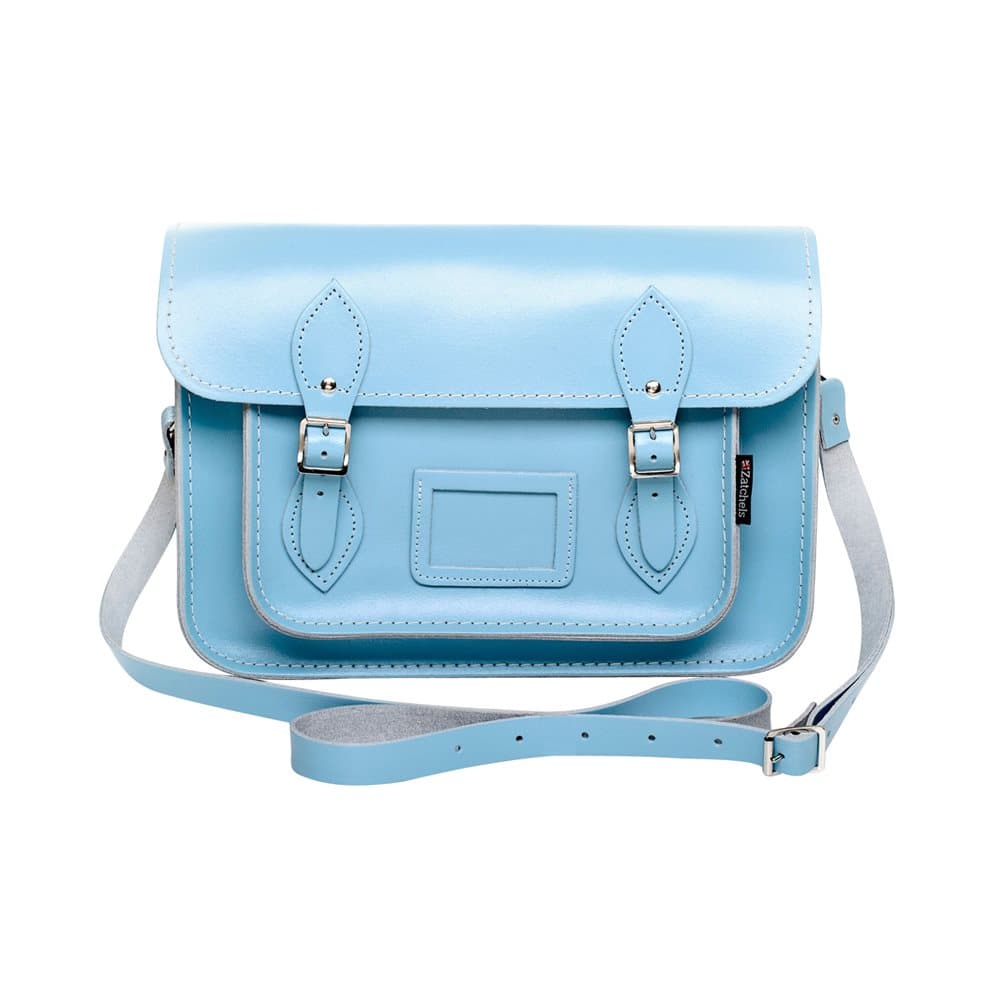 Zatchels Womens/Ladies Handcrafted Pastel Leather Mag Dots Top Handle Satchel Bag (British Made)