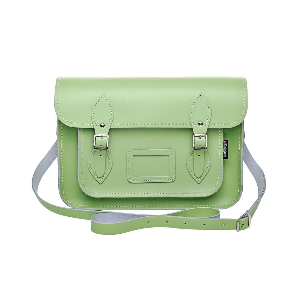 Zatchels Womens/Ladies Handcrafted Pastel Leather Top Handle Satchel Bag (British Made)