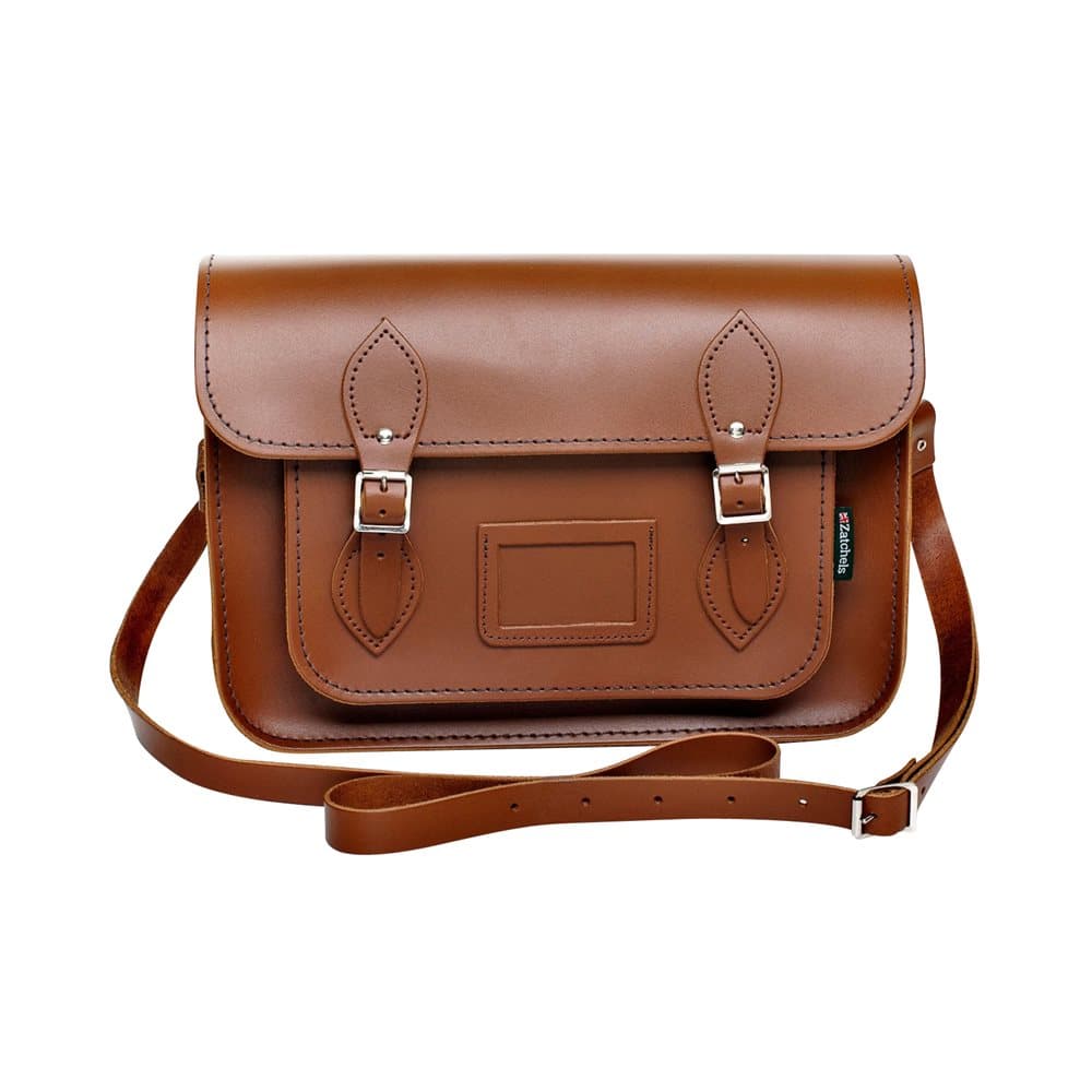 Zatchels Womens/Ladies Handcrafted Leather Mag Dots Top Handle Satchel Bag (British Made)