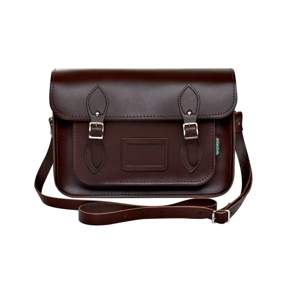 Zatchels Womens/Ladies Handcrafted Leather Mag Dots Top Handle Satchel Bag (British Made)