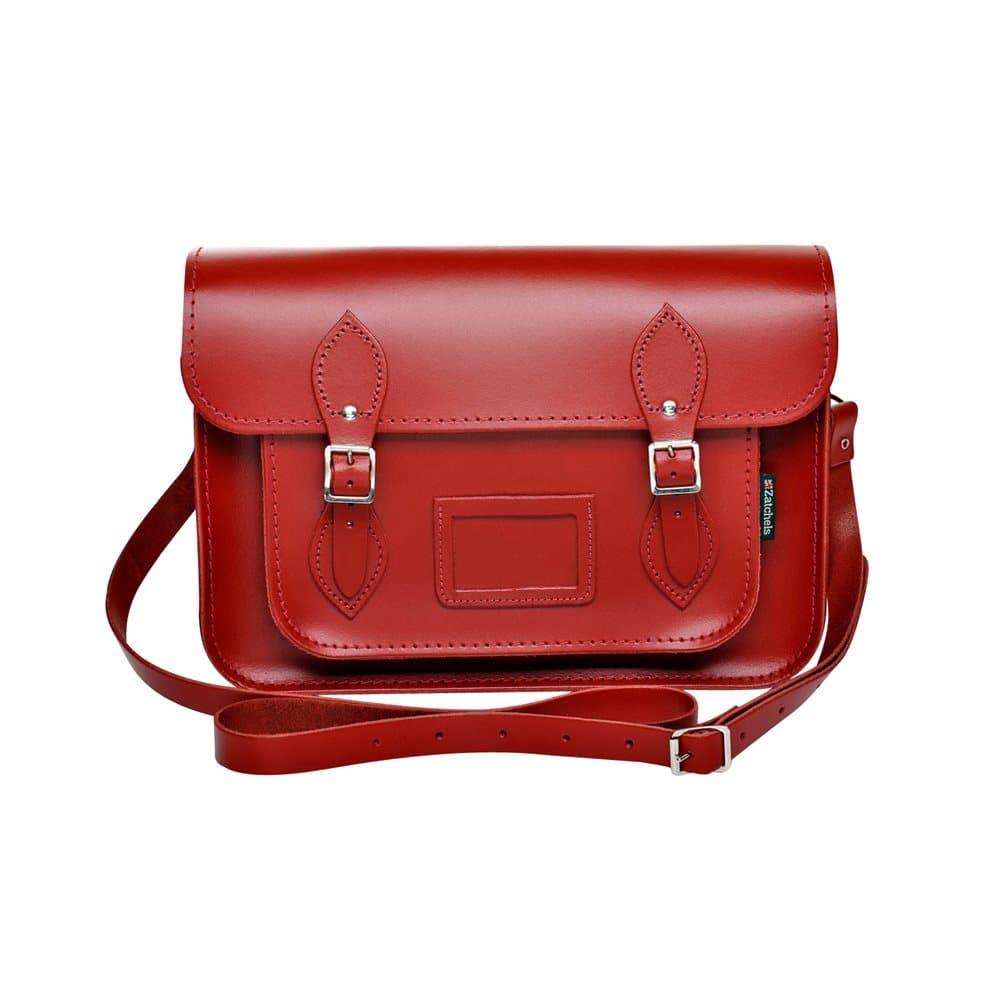 Zatchels Womens/Ladies Handcrafted Leather Mag Dots Top Handle Satchel Bag (British Made)