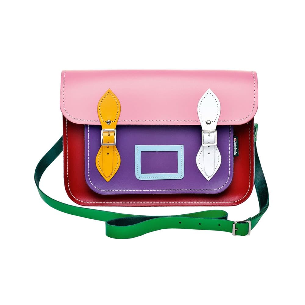 Zatchels Womens/Ladies Handcrafted Leather Kaleidoscope Satchel Bag (British Made)