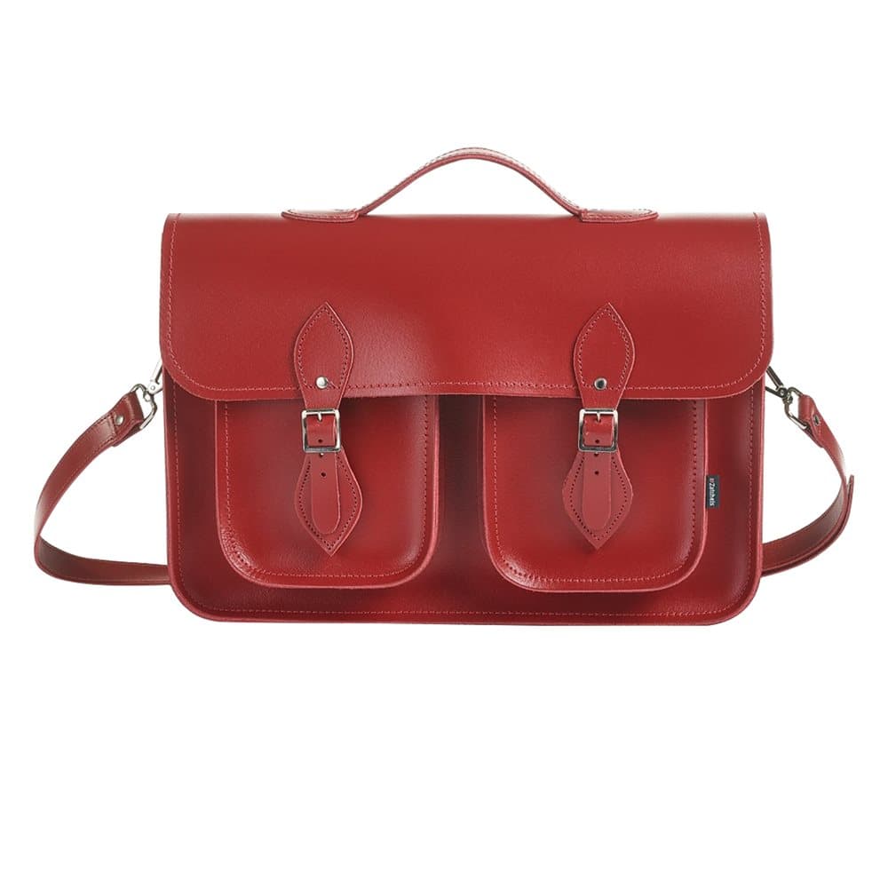 Zatchels Executive Twin Pocket Handcrafted Leather Top Handle Satchel Bag (British Made)