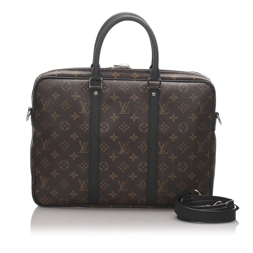 Louis Vuitton Monogram Macassar Porte-Documents Jour Brown